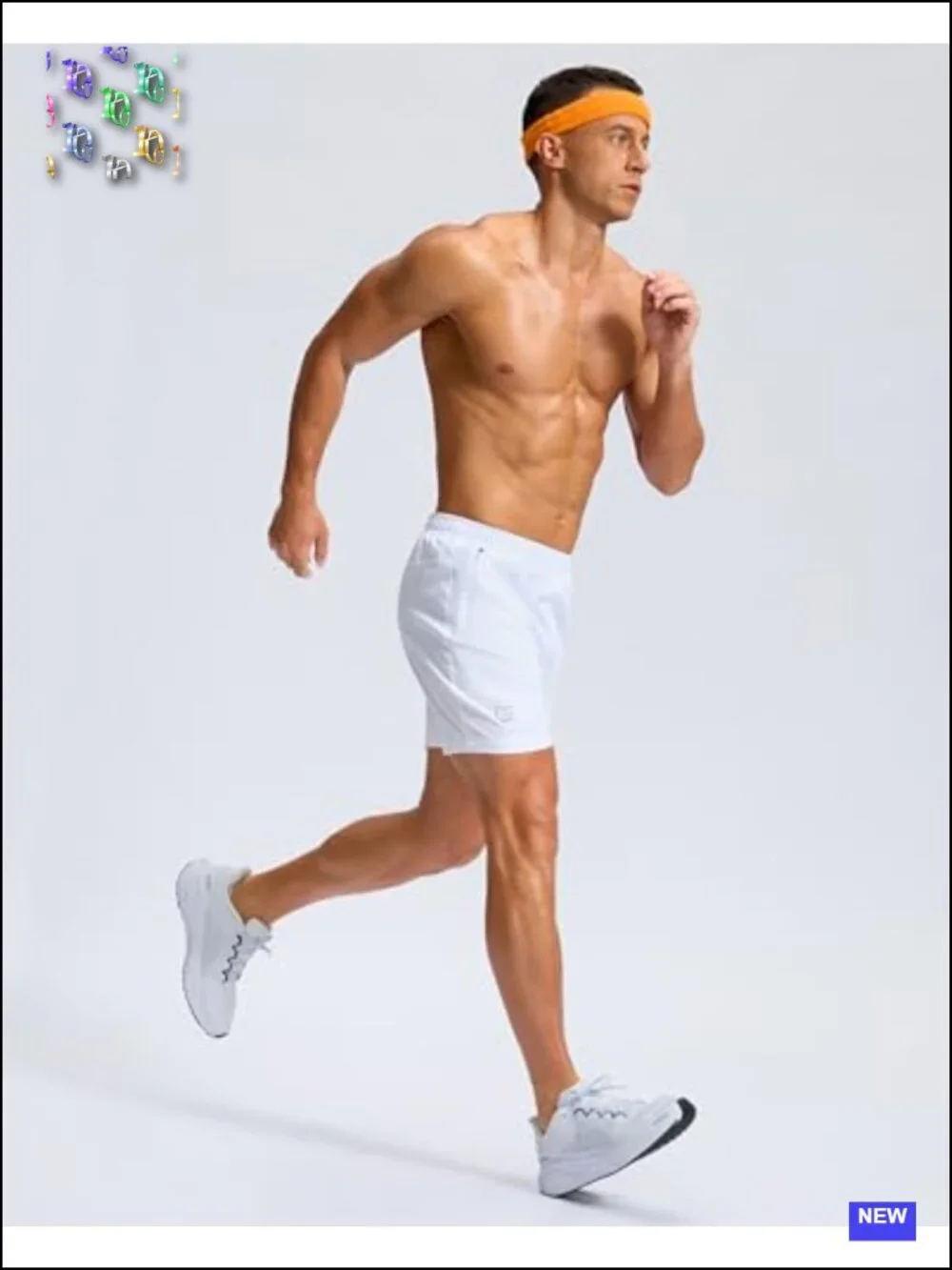 Men's Athletic Running Shorts with Zipper Pockets Quick Dry Workout Gym
